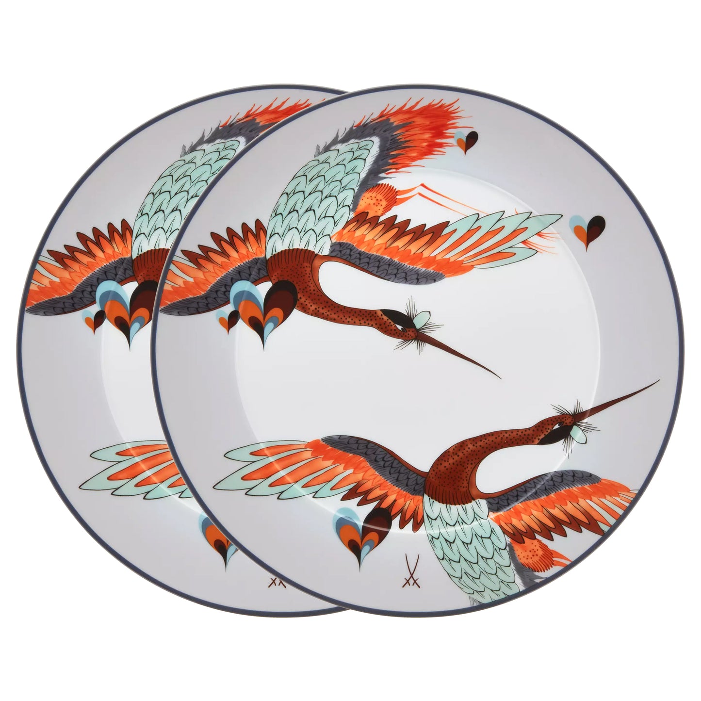 Set da 2 Piatti Piani "Collage Love Birds" - Meissen