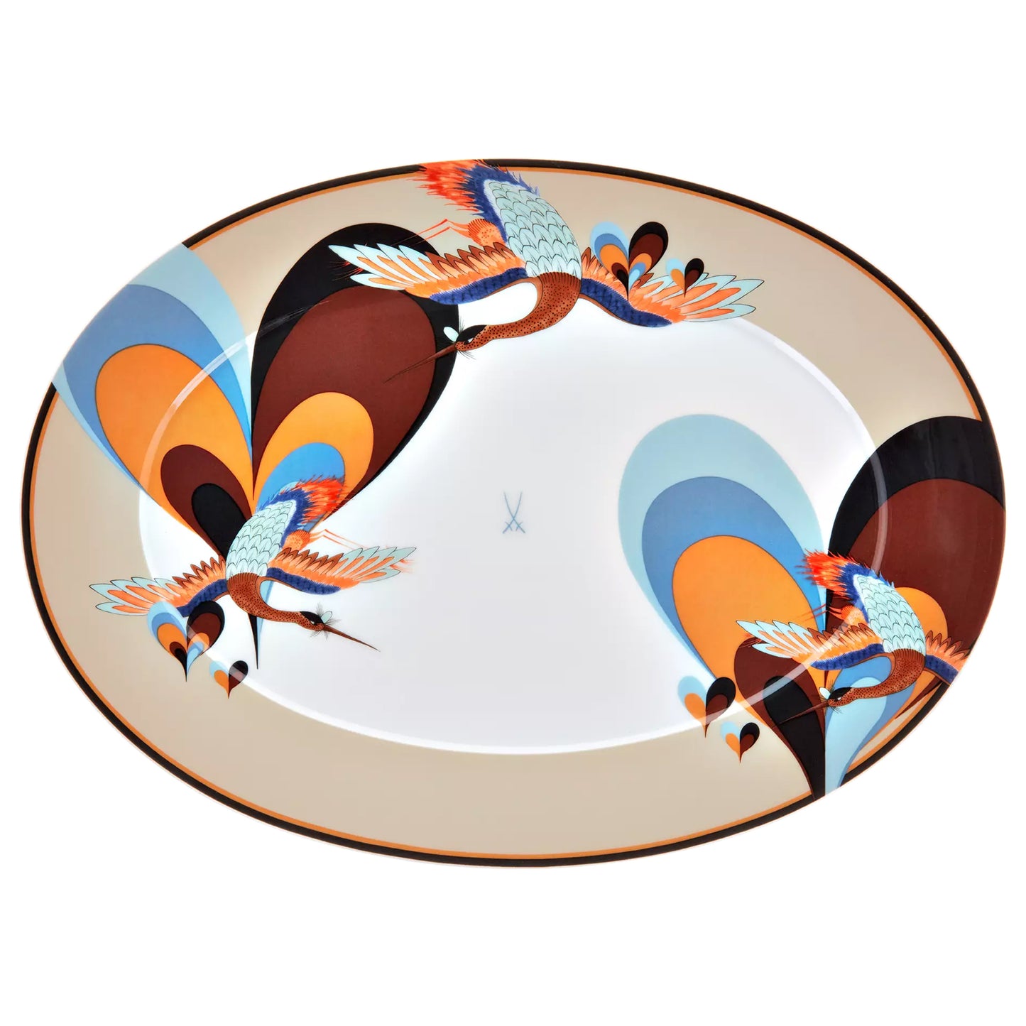 Piatto Ovale Grande "Collage Love Birds" - Meissen
